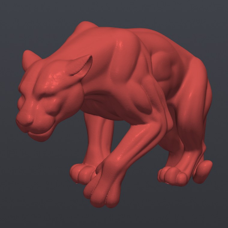 Bölünmemiş hâliyle açılmış 3D model
